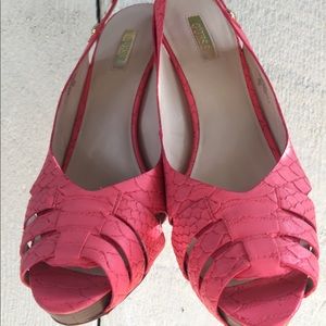Guess Pink Snakeskin Heels